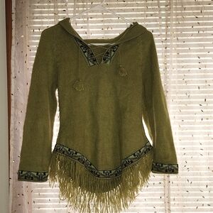 Alpaca Wool Hooded Sweater from Peru